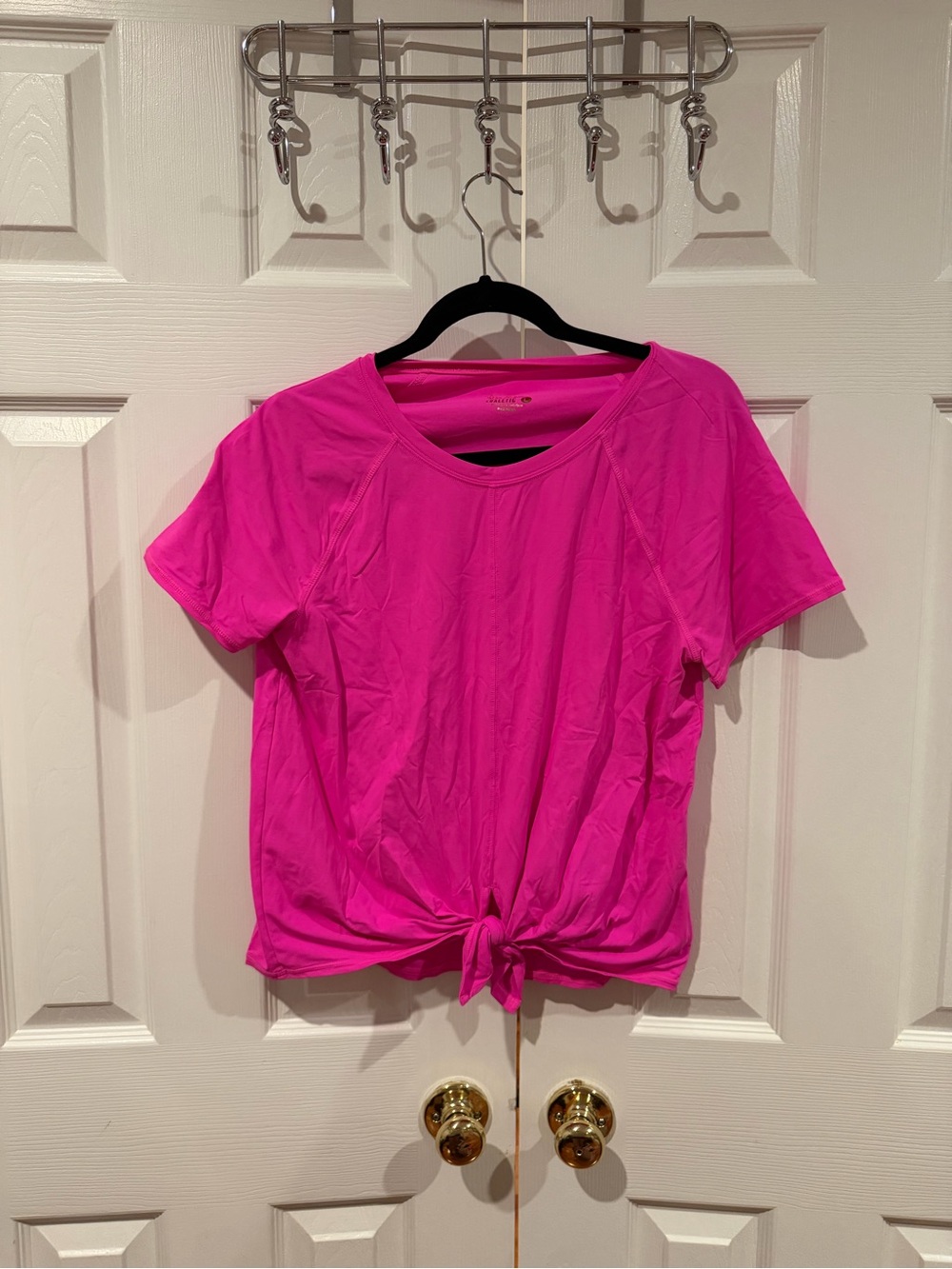 Lilly Pulitzer Hot Pink Short Sleeve Tie-Front Tee